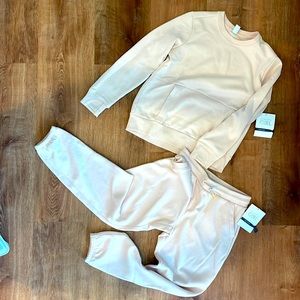Athleta Crazy Cozy Chill Jogger & crewneck sweatshirt set